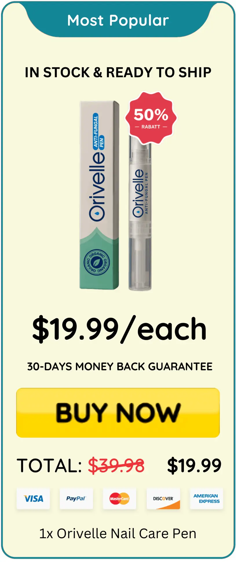 Orivelle Nail Fungus Pen price